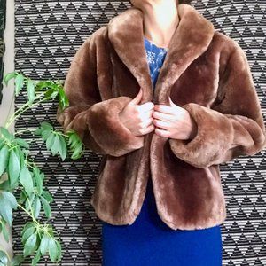 Nashville designer vtg Fur teddy coat